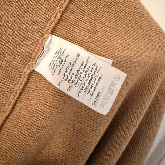 J. Crew Women's Camel Open-Front Long Cardigan Sweater - Picture 5 of 7